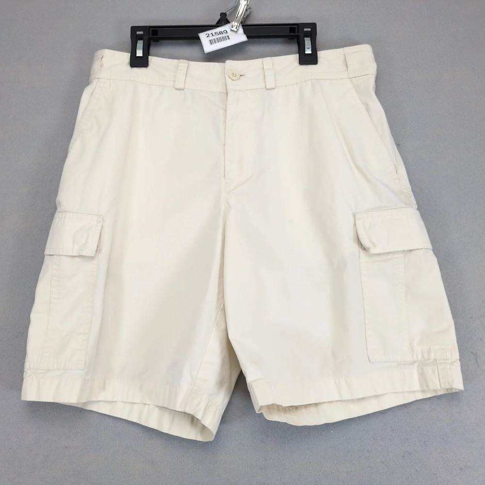 LRL Ralph Lauren‎ Beige Cargo Shorts Womens 6 30x8" 100% Cotton Utility Preppy